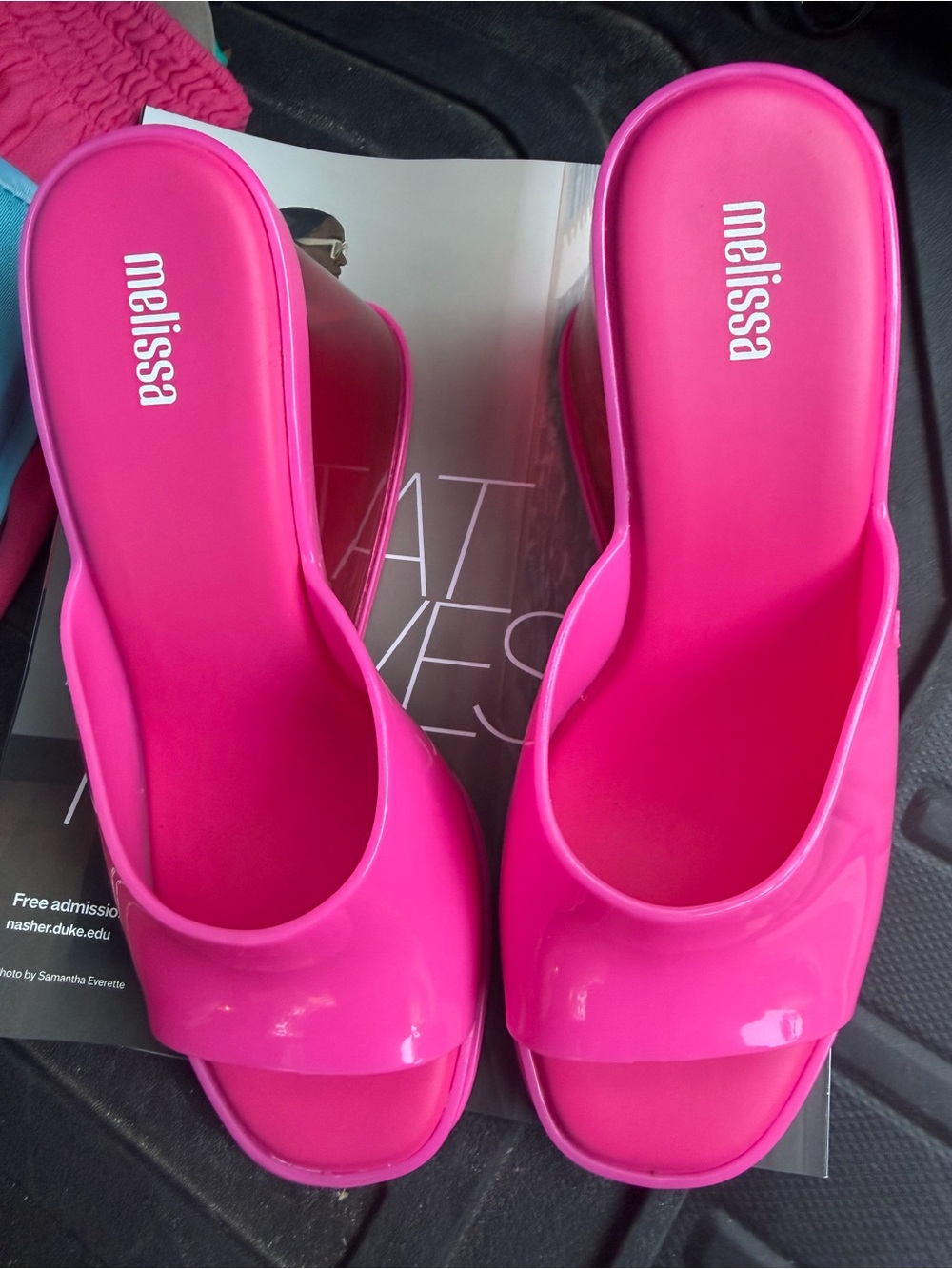 Melissa Hot Pink Slip-On Mules New